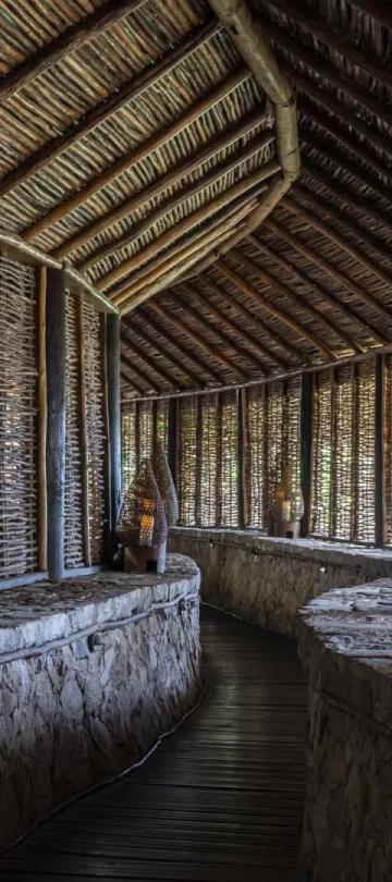 A thatched spa hut at Viceroy Sugar Beach