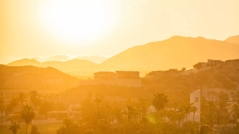 The sun over Los Cabos making everything look golden