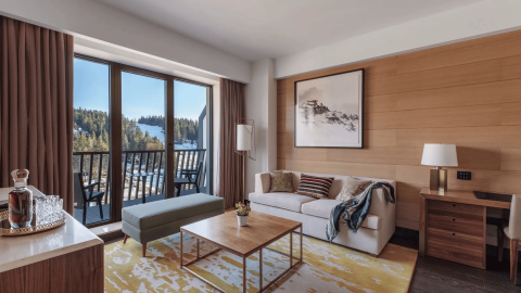 The living space of a suite at Viceroy Kopaonik Serbia