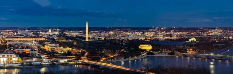 A view of Washington at night time from Viceroy Zena Washington DC