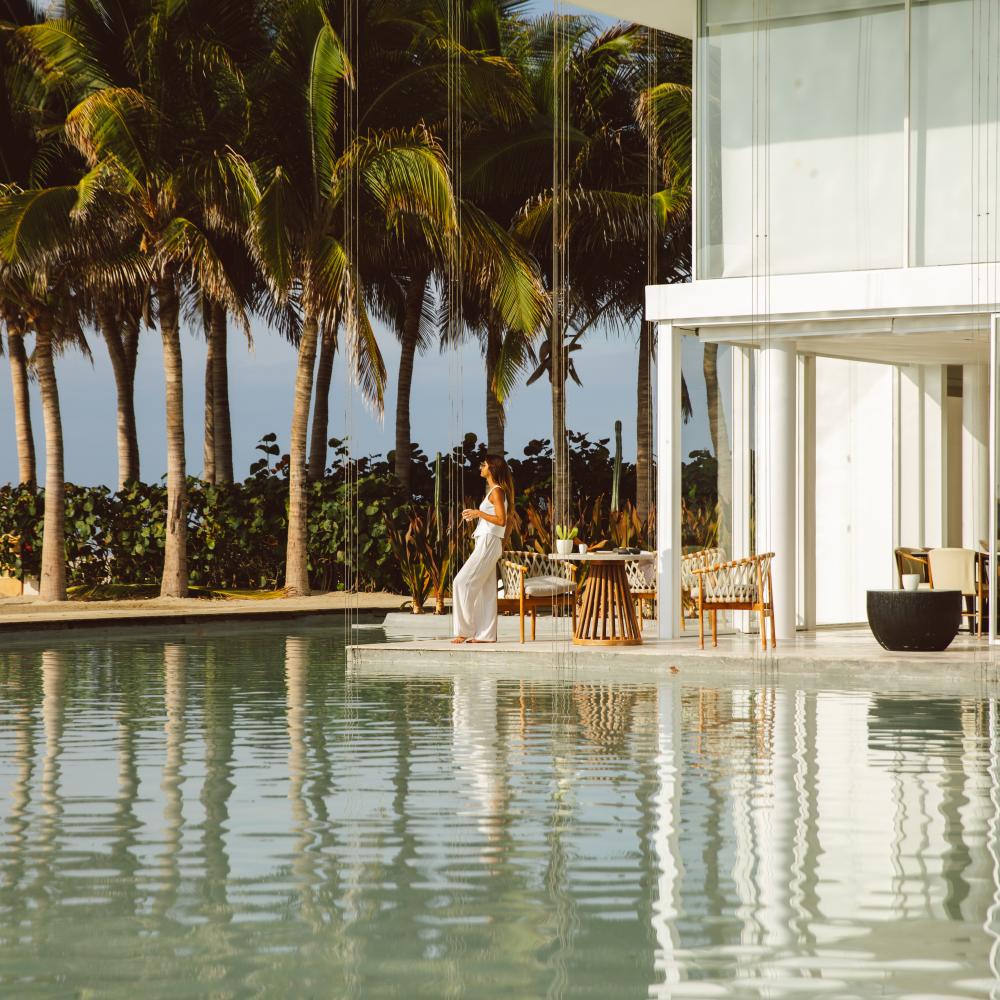 A pool view from a Los Cabos Beach Front Villa