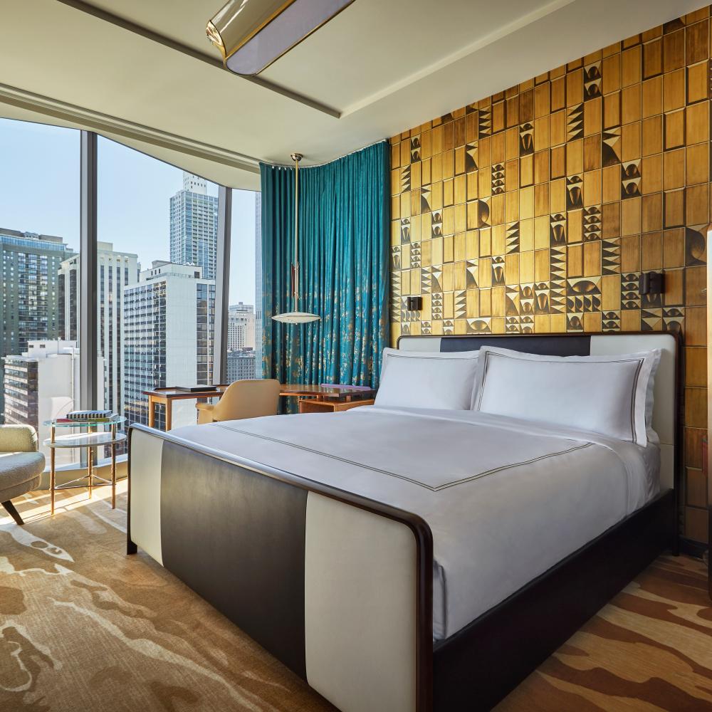 Chicago con vistas al lago y cama king 