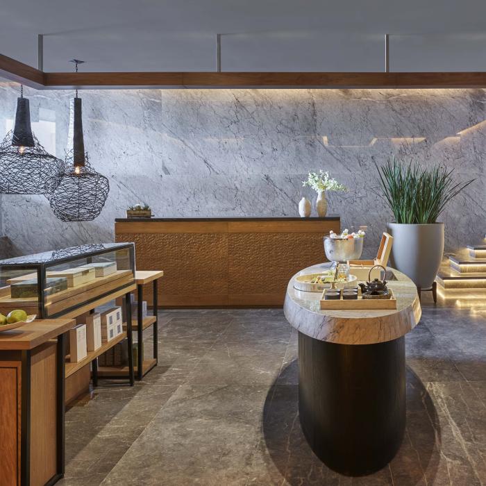 interior of spa waiting area