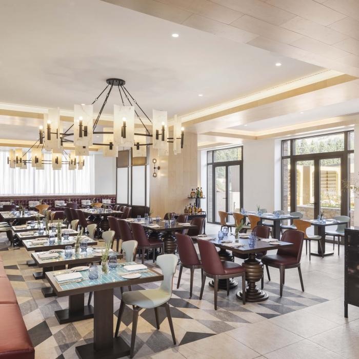 The dining room of Mountain Kitchen at Viceroy Kopaonik Serbia