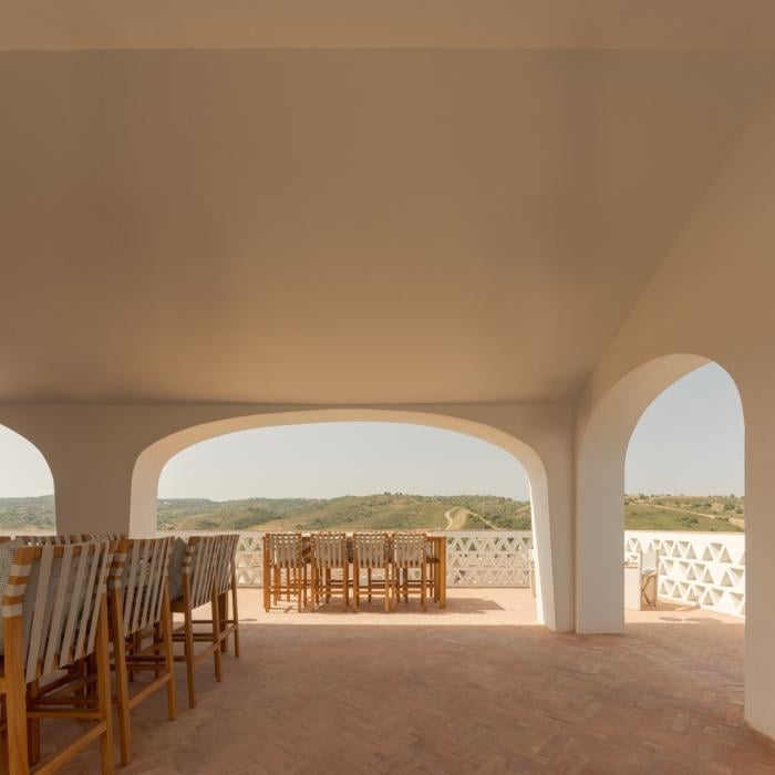 The interior, open air dining space at Bellvino.