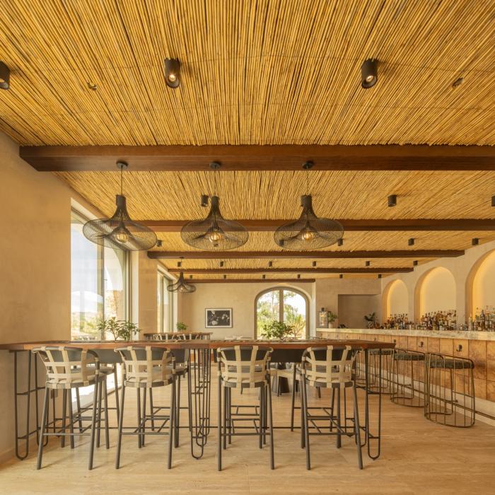 The interior of Solalua restaurant.