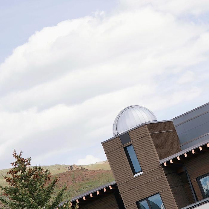 A rendering of a blue sky above the observatory at Sun Valley