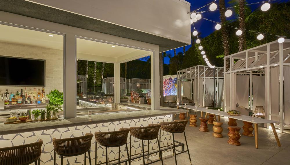 Bar area at outside venue