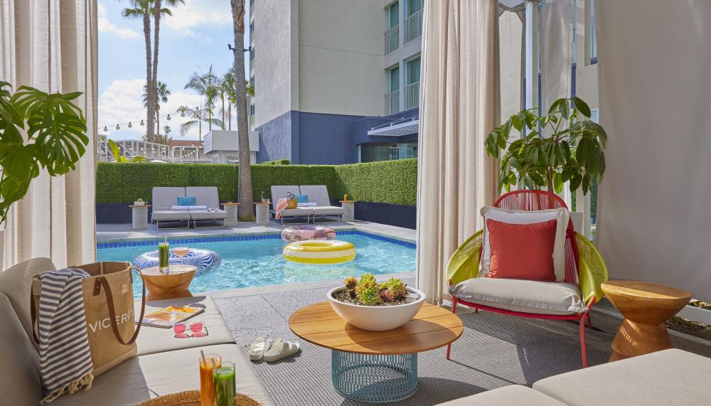 santa monica pool cabana