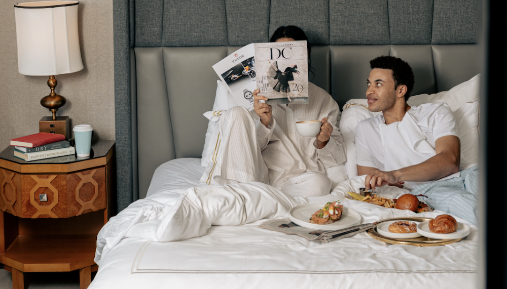 couple laying in bed