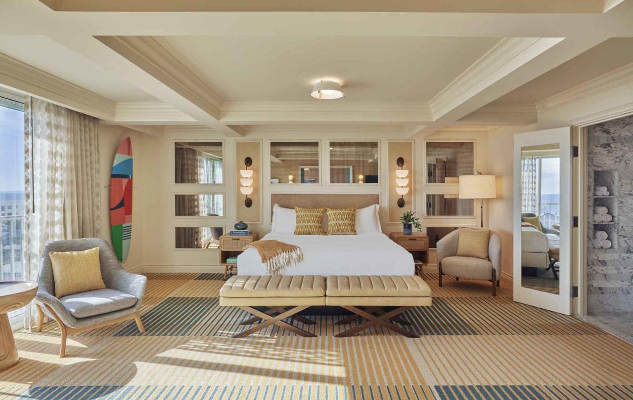 King bed room interior