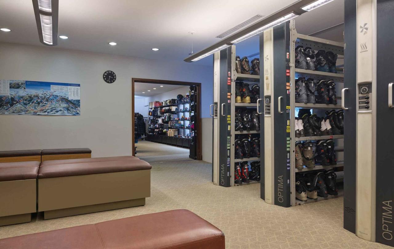 Viceroy Snowmass equipment storage and rental area