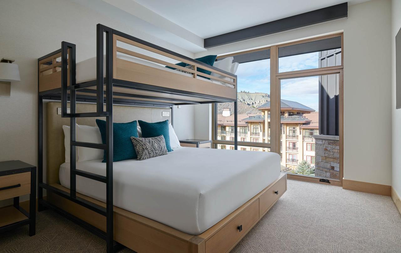 interior of penthouse bunkroom 