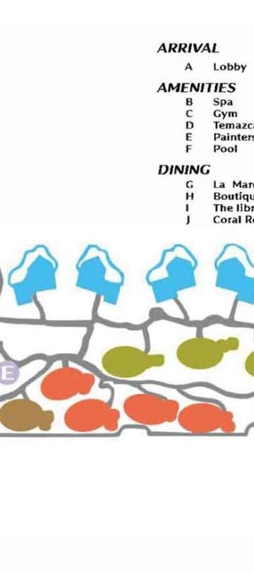 An image of the Viceroy Riviera Maya resort map.
