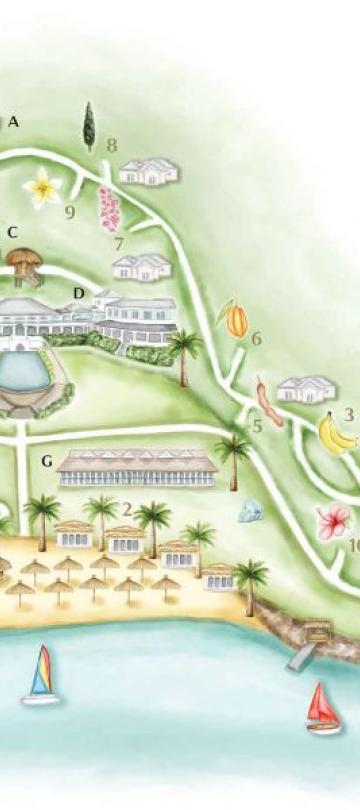 Sugar Beach resort map.