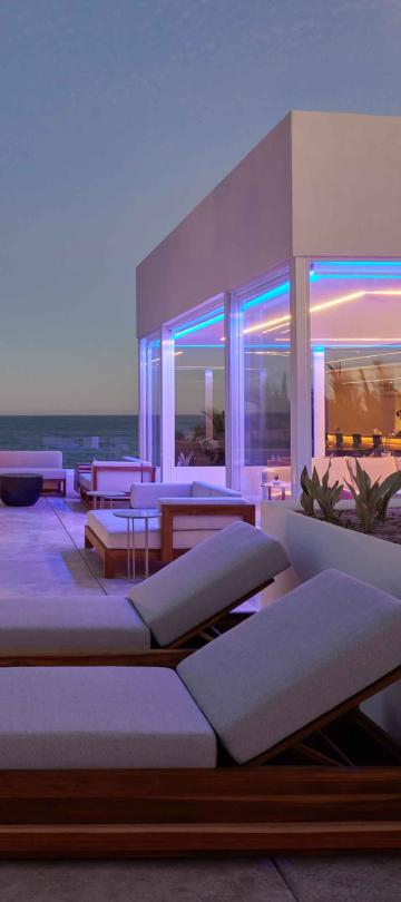 los cabos ocean front villa balcony lounge area