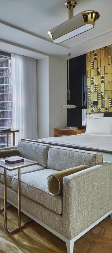 interior view of Grand King room at Viceroy Chicago