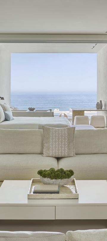 living area and balcony view 