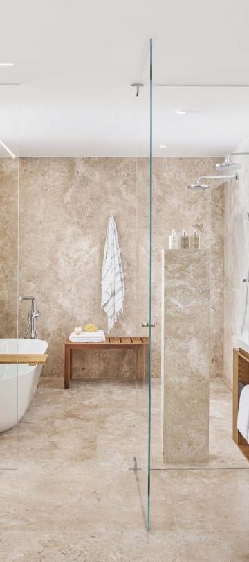 interior view of bathroom with soaker tub in Los Cabos Junior Suite