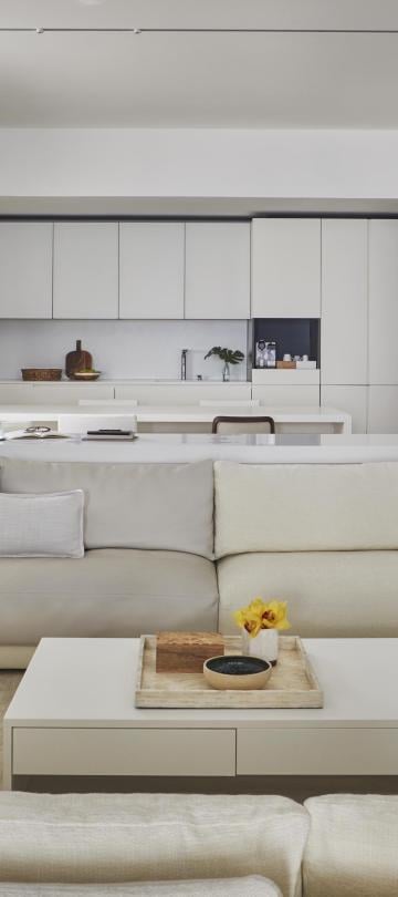 los cabos resort view junior suite sofa and mini kitchen