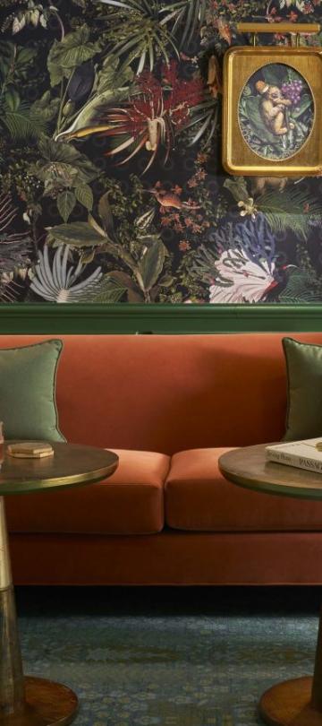 A Living Room With A Leather Chair