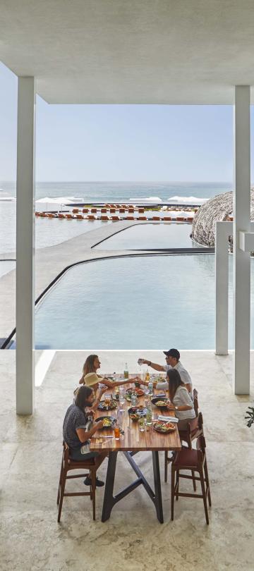 Outdoor diners at Casero restaurant, at Viceroy Los Cabos