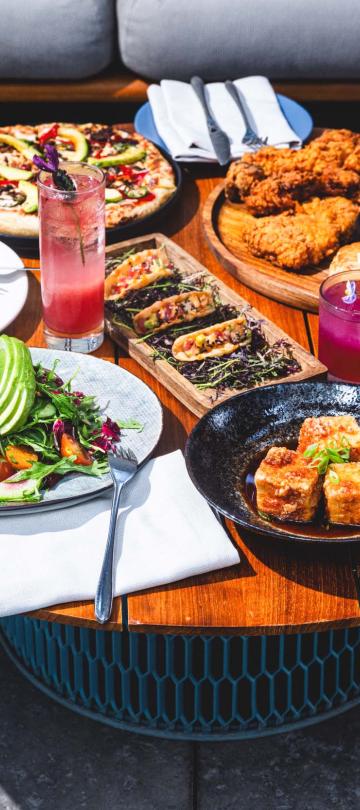 A collection of dishes served at Sugar Palm