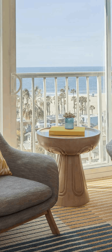 2 Chairs in a room by the balcony in a room at Viceroy Santa Monica