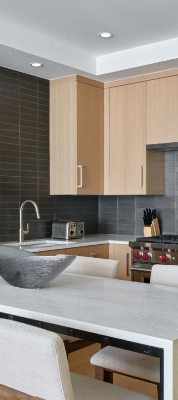 A modern kitchen in a Snowmass hotel room