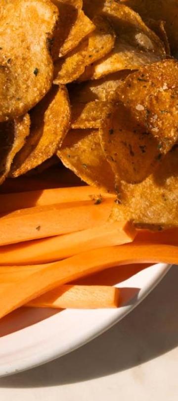 Plates of dips, chips and veggies from NEST at Viceroy Snowmass