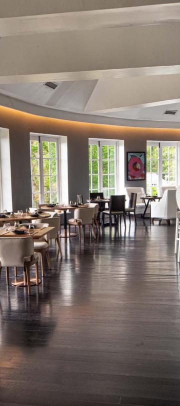 The dining room of The Cane Bar at Sugar Beach