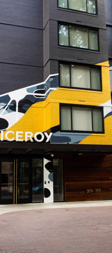 Graffiti art on the exterior of Viceroy Washington DC