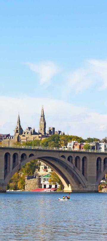A bridge over a river in Washington, DC