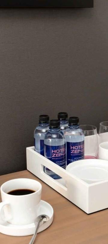 A beverage station with coffee and water at Viceroy Zena