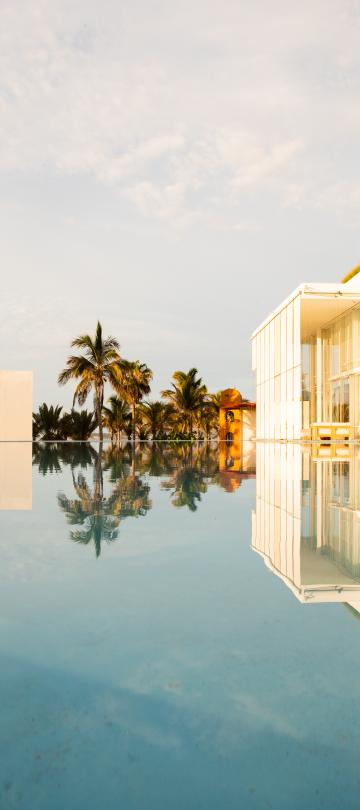 A plunge pool outside of a Viceroy Los Cabos Villa