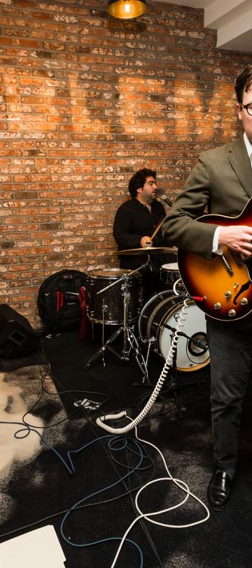 Nick Waterhouse performing at Viceroy with his band