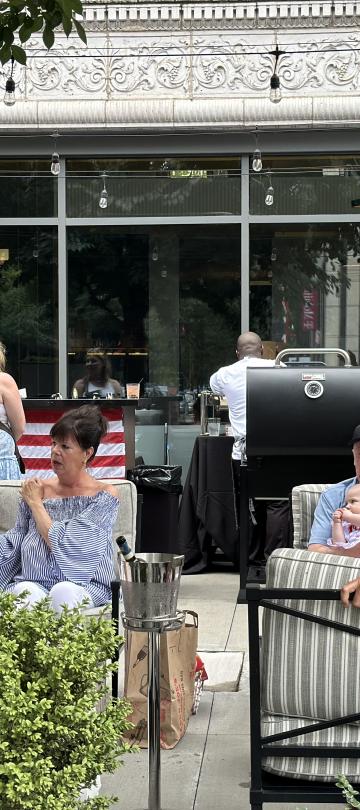 The Somerset patio for the July 4 BBQ, at Viceroy Chicago
