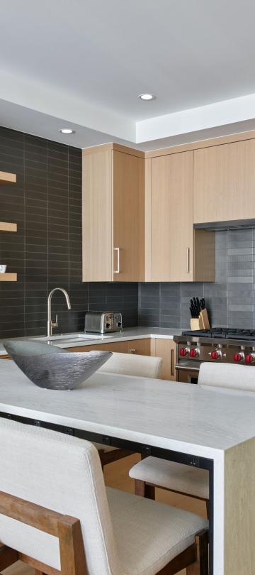interior of one bedroom premium residence kitchen