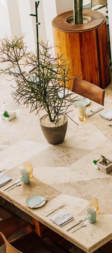 seating area in Casero restaurant