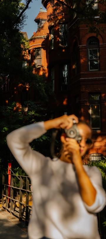 Taking photos in residential DC.