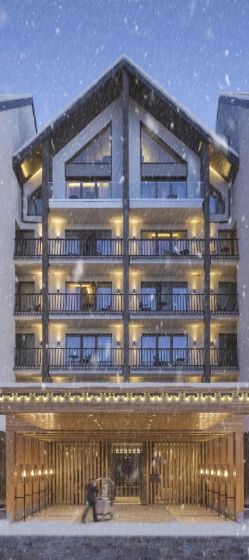 The snowy exterior of Viceroy Kopaonik Serbia