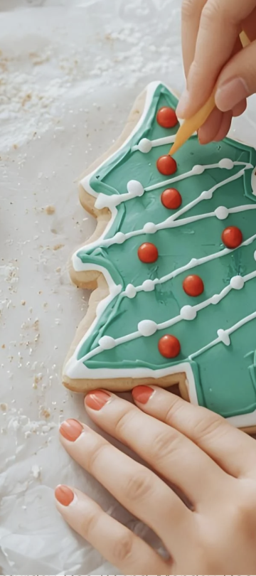 Decorating gingerbread cookies