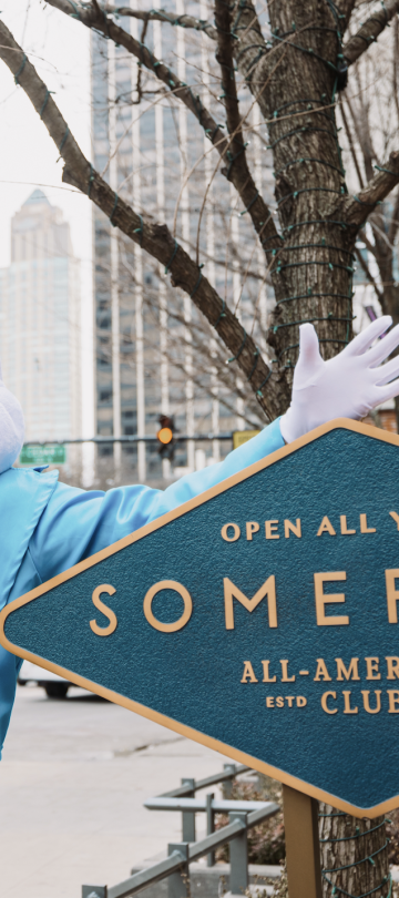 easter bunny at somerset restaurant