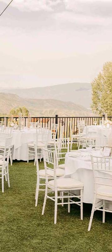 Outdoor Wedding Reception in Snowmass