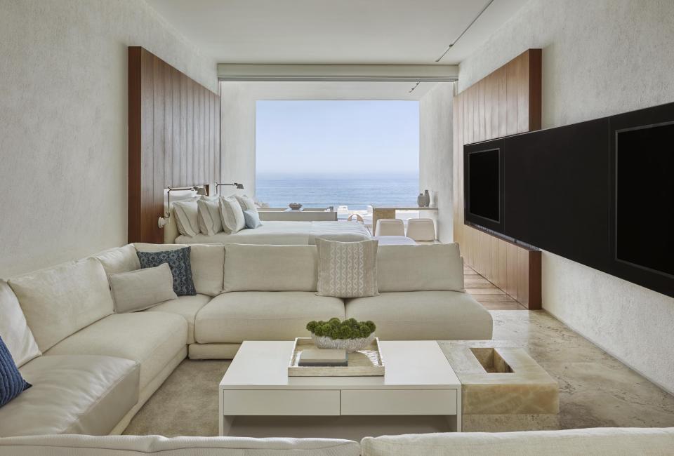 living area and balcony view 