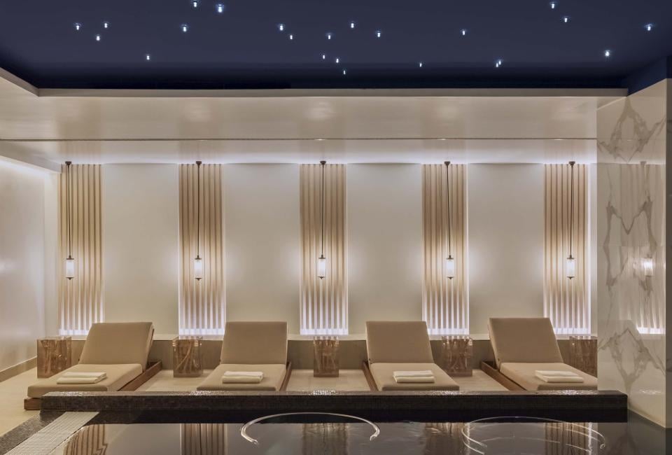 A reflecting pool at the Viceroy Kopaonik spa
