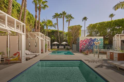 Cabana-side pools at Viceroy Santa Monica.