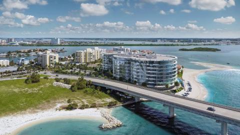 A road bridge spans the water at Viceroy Residences Clearwater Beach
