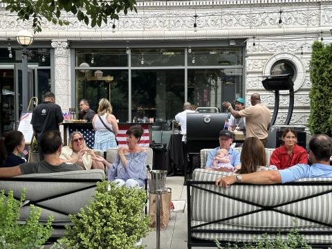The Somerset patio for the July 4 BBQ, at Viceroy Chicago