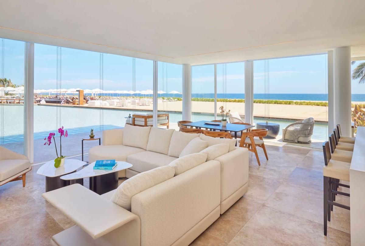 los cabos sofa and dining area